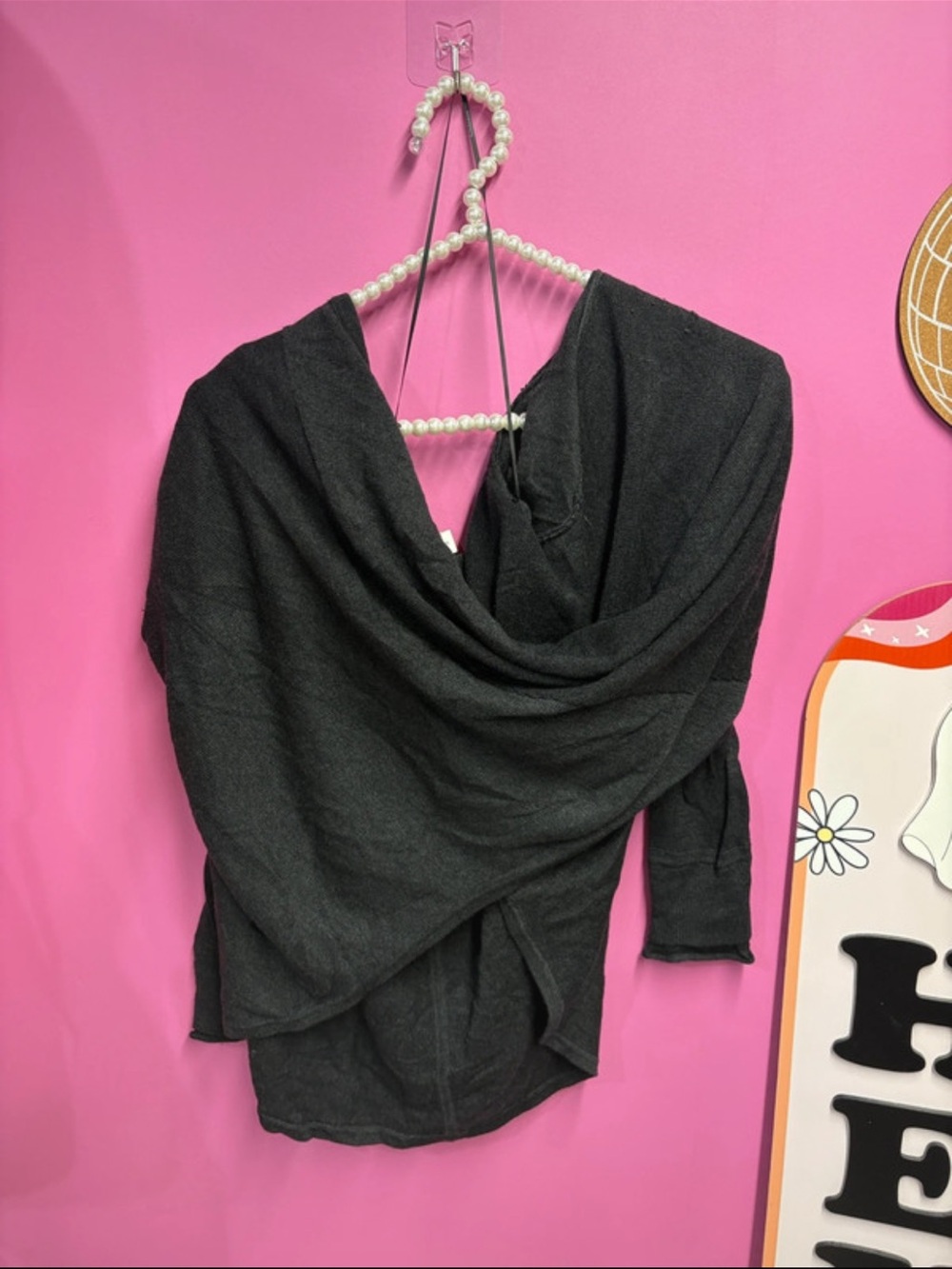 Lululemon Black Women's Draped Knit Sweater/shawl